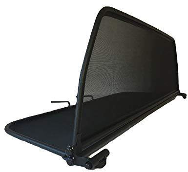 PureWind Windschott kompatibel mit BMW E64 6er Baujahr 2004-2010 (Schwarz) – Windschott Universal mit Schnellverschluss ohne Tasche