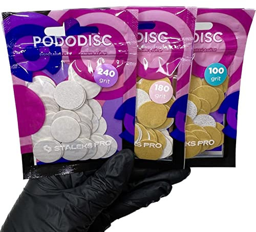 Pads Nail File for Pedicure disc White Refill File Pododisc Staleks Pro M 100 grit Box (50 pc) Pedicure Foot feet spa
