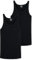 Schiesser Herren 2 Pack Unterhemd ohne Arm-Original Feinripp Unterwäsche, schwarz_005121, 9/ 3XL (2er Pack)