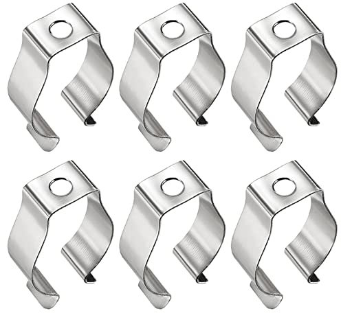 QUARKZMAN T8 LED Tube Clips x 10PCS U Clips Support Montage Accessoires pour Fixation Lumière Tubes, [Argent, Nickelé]