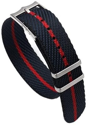 BONOOL 20mm 22mm Premium Grade NATO Zulu Uhrenarmband Nylon Ersatzarmband für Tudor Verstellbares Armband Dornschließe