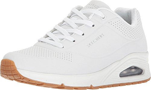 Skechers Damen UNO-Shimmer Away Sneaker, Weiss/opulenter Garten, 11 AU