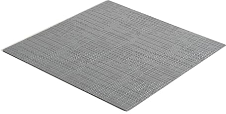 Emuca - Non-slip mat for drawers, Net effect, Length 2000x48 cm, Plastic, Grey