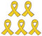 Kingke Ankexin Lot de 5 broches en forme de ruban pour femme en alliage pour sensibilisation au cancer du sein et au sida, Size reference picture, Métal
