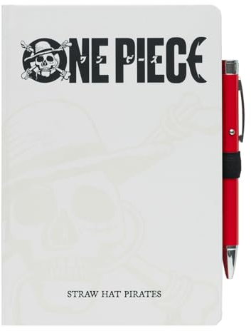 Grupo Erik Premium Notizbuch mit Stift Netflix One Piece Notizbuch A5 Dotted - Notizbuch Klein - Reisetagebuch zum selberschreiben - Bullet Journal Dotted A5 Tagebuch Mädchen und Jungen