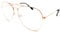 Clear Lens Pilot Style Glasses with UV400 Protection - Unisex (Rose Gold)