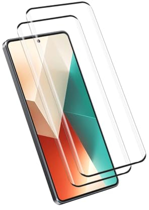 KQXG Protector de Pantalla de Cristal Templado para Honor 90 5G, Pack de 2, Dureza 9H, Anti-rayaduras, Anti-caídas, Instalación sin Burbujas, Alta Claridad con Bordes Negros