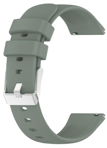 LYEAA 20mm Smart Watch Band Cinturino in silicone a sgancio rapido Morbido cinturino di ricambio for Huami Amazfit GTS 4/2 Mini GTS 3 2e for Amazfit Bip 3 Pro/Bip 3/ Bip U/Bip/Bip Lite (Verd