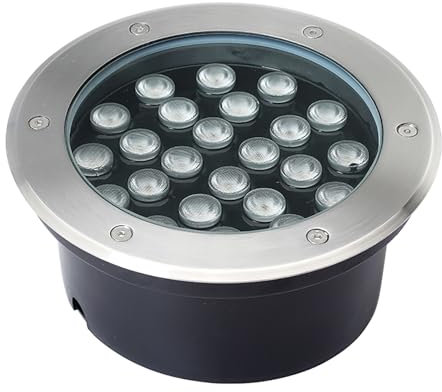 Lumière Jardin Enterré - Spot Encastrable LED Exterieur, Projecteur sol intégré AC 220 V, éclairage chemin d'éclairage étanche IP67, pour lampadaire cour pont passerelle voie(Warm White color,48W)