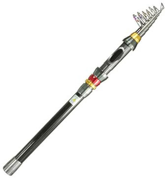 Teleskop-Angelrute, Carbon-Angelruten, Ultraleicht und Ultrasteif für Weite Würfe, Nicht leicht zu Brechen, Leicht zu Tragen, Geeignet für Reisen und Camping (9FT/2.7m)