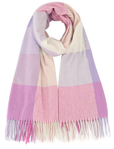 DiaryLook Karierter Warmer Deckenschal für den Winter, Lange Damen-Schals, kariert, weich, Wolle, Tartan-Schal für Frauen