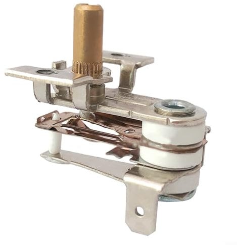 Oniissy Temperature Switch Heating Bimetal Thermostat, Easy To Use D Shaped Knob, AC 250V,Bimetal Adjustable Temperature Heating Thermostat(10A)