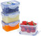 EASYLOCK 4PACK 180ML Kleine Dosen mit Deckel Plastik, Meal Prep Boxen, Mikrowellengeschirr, Auslaufsicher Tragbar und Langlebig