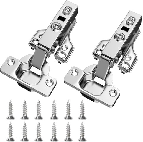 Schrankscharniere,2 Stück schrank scharniere, Schranktür Scharnier, Küchenschrank Schranktüren, Geeignet für Küchenschranktüren, Mit Dämpfer Geeignet, Abnehmbar mit Schrauben