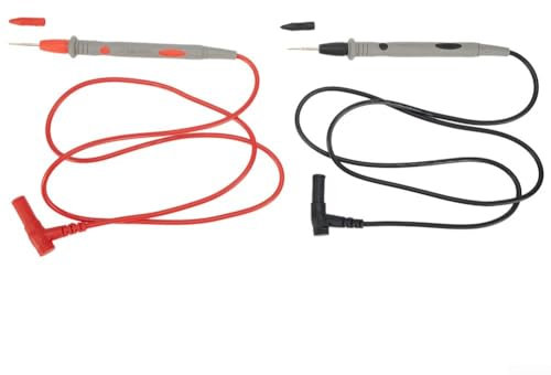 Multimeter-Sonden-Testkabel, Multimeter-Voltmeter-Kabel, präzise Nadelsonden, Tultimeter-Messleitungen für Multimeter, Voltmeter (Gold, 2 Stück)