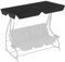 Outsunny Garden Swing Canopy Replacement 3 Seater, Waterproof Garden Swing Seat Canopy Cover, Windproof Anti-UV Sun Shade (Canopy Only) for Patio, Balcony, 170 x 110cm, Black