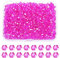 PATIKIL 1000pcs 4mm Bicone Glass Crystal Beads, Faceted Glass Spacer Beads with Box for Jewelry Making Bracelet Necklace Earrings DIY Suncatcher Craft, Rose Red AB