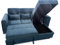 IE INTERIOR EMPORIUM Luca Corner Sofa Bed with Storage, Velvet Upholstery, Double Sleeper, Modern Design (Blue)