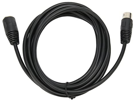 Elprico 5 Pin MIDI Tastatur Verlängerungskabel MIDI 5 Pin Din Männlich an Weibliches Kabel 9,8ft PVC MIDI Verlängerungskabel für Tastatur, Synthesizer, Gitarre mit Stabilem