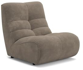 foamnova Skive Sitzelement 01 – Modularer 1-Sitzer mit Velvet-Bezug, ergonomischer Komfort & modernes Design (Velvet, Cacao)