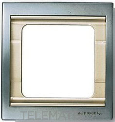 Niessen olas - Marco 3 elemento vertical serie olas acero perla