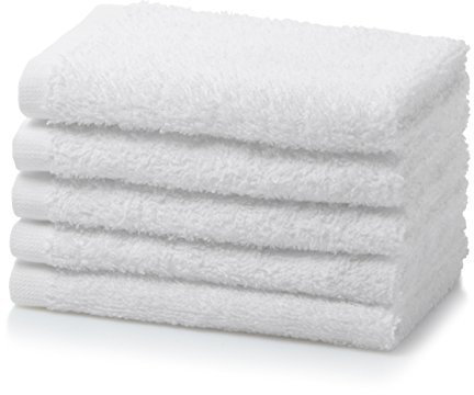 Lot de 10 gants de toilette en flanelle et en coton - 500 g