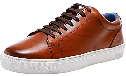 Oliver Sweeney Men's Leather Hayle Trainers 7 Brown
