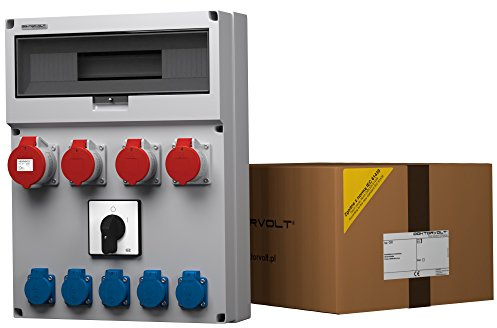 Doktorvolt Stromverteiler Baustromverteiler Wandverteiler Steckdosenverteiler Mit GR Verbindungselement 32A 3x16A 5x230V 9061
