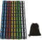 YOUSHARES 50 PCS Mehrfarben Würfel Set - Spielwürfel je 10 Teilen, 16 mm D6-Standardwürfel mit Tragetasche für Brettspiele: Tenzi und Casino-Spiele (Schwarz)