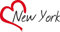 Auto Aufkleber Stadt New York USA Herz Sticker ca.9x16 cm konturgeschnitten