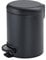 Gedy Potty Poubelle en Acier Inoxydable Noir Mat 3 l