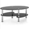 TureFans Couchtisch aus Glas，Kaffeetisch, 90 * 50 * 43cm (schwarz)
