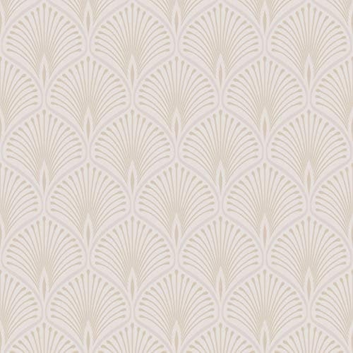 Layla Art Déco Papier Peint Blanc GranDeco GV3101 métallique