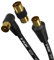 G-PLUG Cavo Coassiale Antenna TV 15m Angolo Retto con Adattatore - Maschio Maschio con Connettore RF, Estensione Coassiale Oro