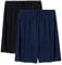 Chalier Cozy 2er Pack Pyjamahose Herren Kurz Modal Schlafanzughose Weich Verstellbare Taille, Beidseitige Taschen L Marine + Schwarz