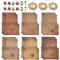 60 Stück Vintage Briefpapier Briefumschlag Set Altes Papier A5 kraft umschläge 24 Stück briefpapier A5 vintage 12 Stück Retro-Design Umschläge 12 Stück Metallbeschläge 12 Juteseil Antik-Kraftpapier