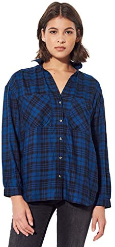 Kaporal - Chemise à Carreaux Bleus Femme - Ness - M - Bleu