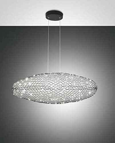 Fabas Luce Sumter LED-Kugel-Pendel-Deckenleuchte aus schwarzem Glas