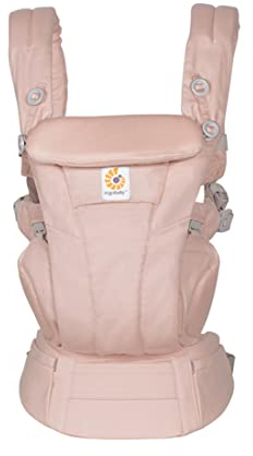 Ergobaby Omni Dream Babytrage für Neugeborene ab Geburt bis 20kg, 4 Positionen SoftTouch Cotton Ergonomische Babybauchtrage Rückentrage Baby-Tragetasche, Pink Quartz