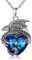 EUDORA Harmony Ball Drachen Kette für Mama Sterling Silber 925, Österreichischer Kristall Drachen Halskette Anhänger für Frauen, Vintage Amulett Schmuck Personalisierte Geschenk für Sie, 18 Zoll