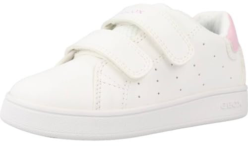 Geox B Eclyper Girl A, Zapatillas, Niñas, White Lt Pink, 26 EU
