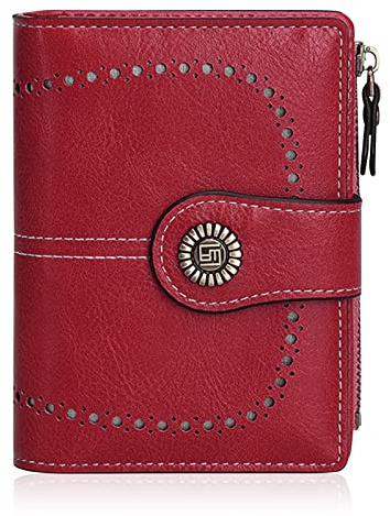 HUA ANGEL Damen Lange Clutches Geldbörse Große Kapazität Handschlaufe Portemonnaie Reißverschluss Brieftasche Handy Geldbörse PU Leder mit Mehreren Kartenfächern für Kreditkarten Barrechnungen