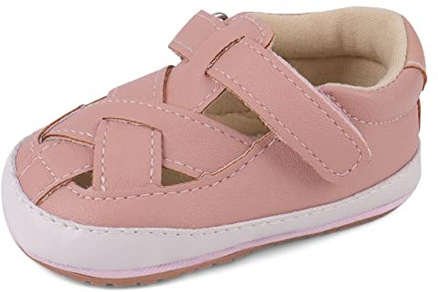 MASOCIO Sandali Neonata Estivi Femmina Sandalo Scarpe Primi Passi Bimba 0 Estive Scarpine Taglie 18 3-6 Mesi Rosa