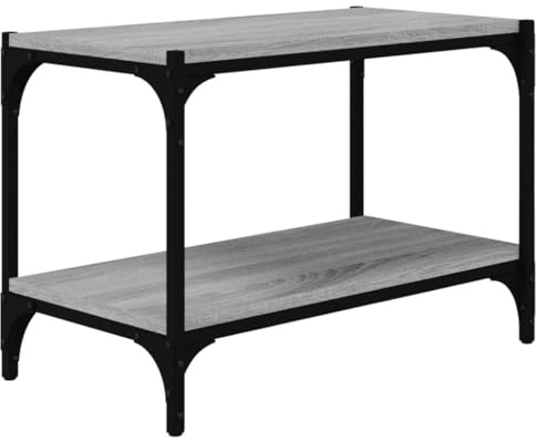 vidaXL Engineered Wood TV Cabinet | Grey Sonoma | Durable Frame | Ideal for Living Room | Industrial Style | 60x33x41 cm