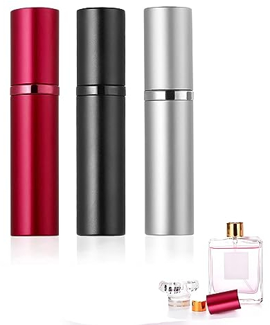 SJBAUTYO 3 piezas 10 ml Mini botella de perfume, atomizador de perfume, botella de spray de viaje portátil para viajes, fiestas, vida diaria