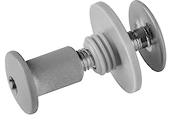 Balkonschrauben aus Edelstahl mit Gewindehülse in verschiedenen Farben und Größen, Montagesatz für HPL-Platten, Balkonverkleidung (M5 x 20mm, Staubgrau RAL7037 mit Gewindehülse, 100)