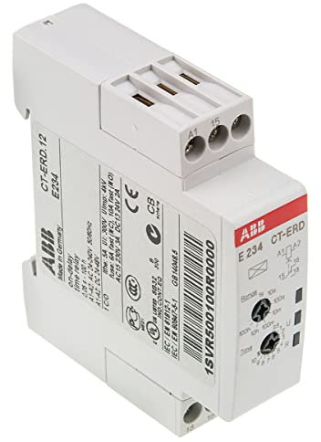 ABB Zeitrelais, DIN-Schienen, 0.05 → 360000s, 24 → 240V ac, 2 Kont. Einfach, 2-poliger Wechsler