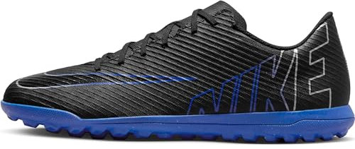 NIKE Men's Vapor 15 Club Tf Football Shoe, Black Chrome Hyper Royal, 11 UK