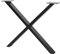 GTV Pied de Cadre INDUSTRIA, en Forme de Croix, H = 710 mm, l = 820 mm, Profil 80 x 40 mm, en Acier, Noir – Pieds de Table de Meubles en métal – Support de Dossier DIY pour Table à Manger, Bureau,
