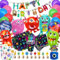 Monster Party Supplies, Monster Birthday Decorations - Monster balloons, paper plates, napkins, cups, cupcake & cake toppers, birthday banner, tattoos